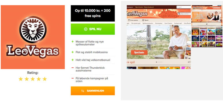 LeoVegas – Markedets bedste online casinoer på mobilen