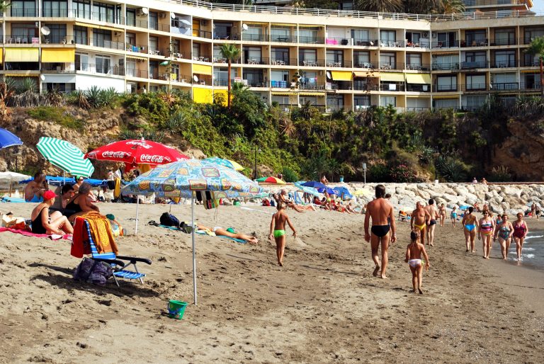 Torremolinos,,Spain,-,September,3,,2008,-,Tourists,Relaxing,On