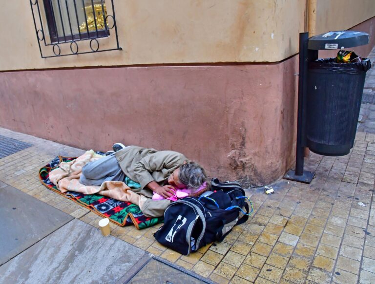 Malaga,,Spain,-,November,2,2025,:,Homeless,Man,In